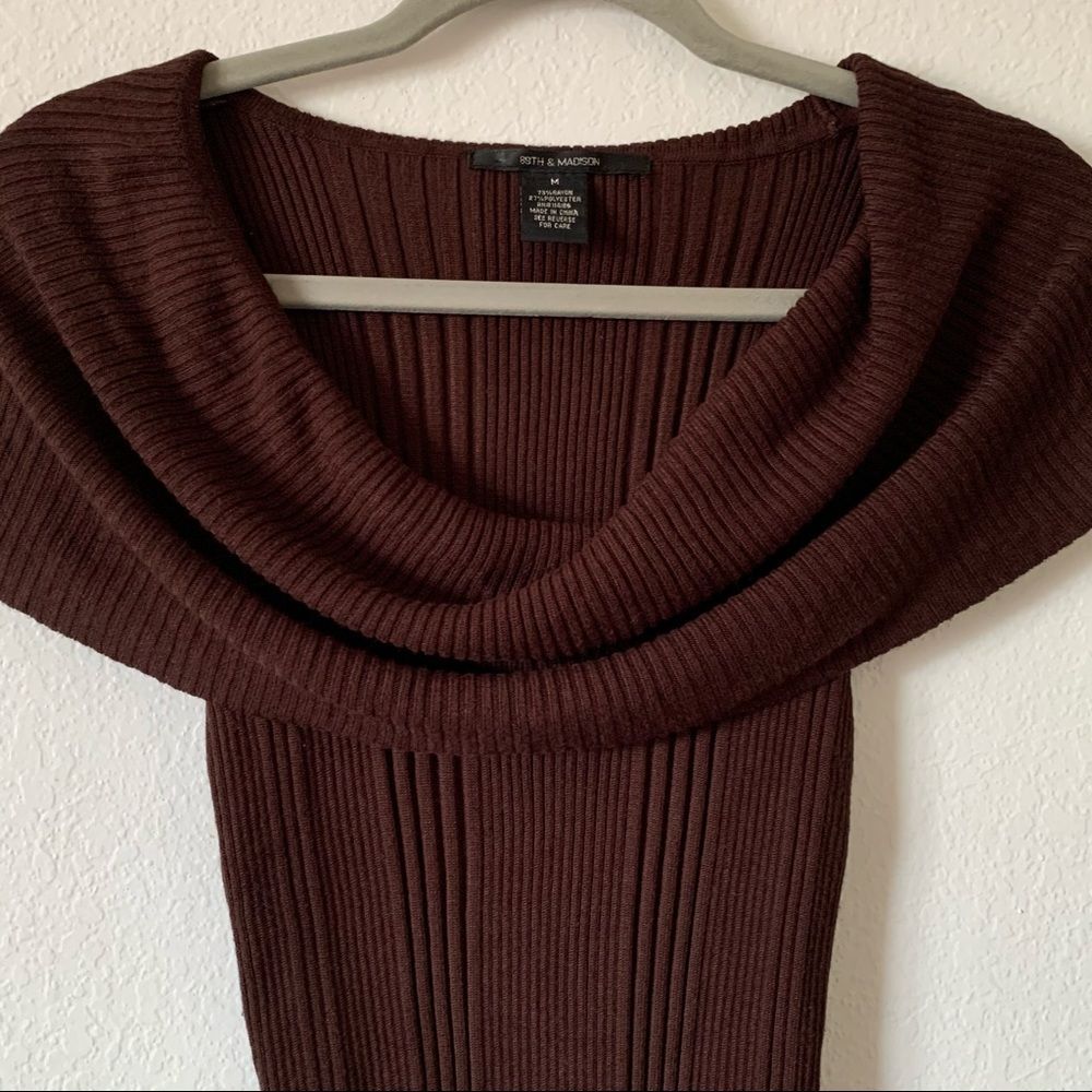 89TH & MADISON Off the Shoulder Knitted Top Size Medium - Picture 5 of 7